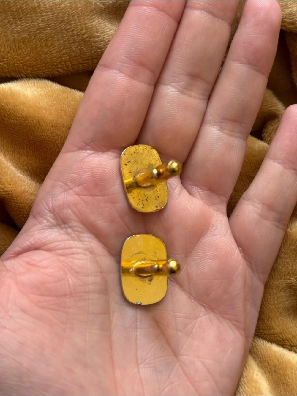 United Kingdom 4 home nations heraldic shield Gold cufflinks- vintage costume